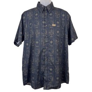 Dixxon Flannel Tarot Card Astrology Shirt Mens Black Button Up - Size Large